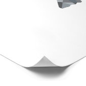 Poster Corneille perché en arrière bas polygone (Coin)