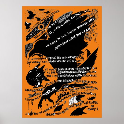Poster Corneilles à l'affiche Lochranza (orange) (Devant)