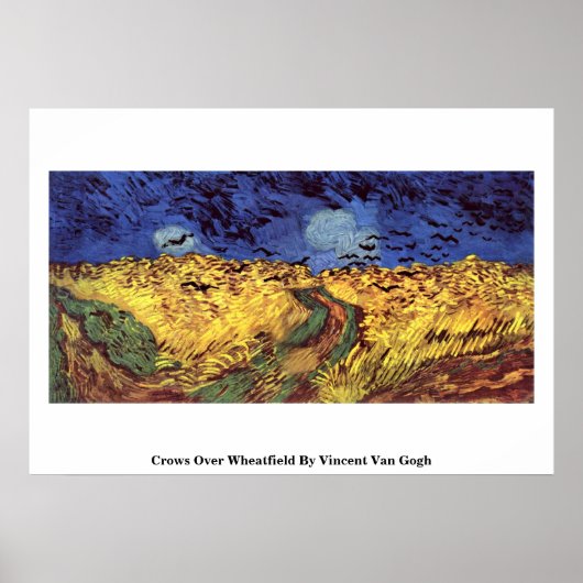 Poster Corneilles Sur Wheatfield Par Vincent Van Gogh (Devant)