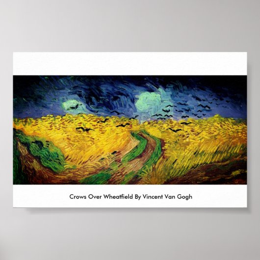 Poster Corneilles sur Wheatfield par Vincent Van Gogh Pos (Devant)