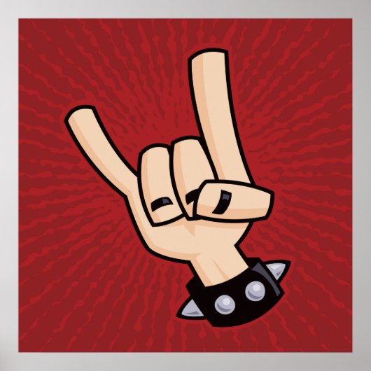 Poster Cornes diaboliques en métal lourd (Devant)