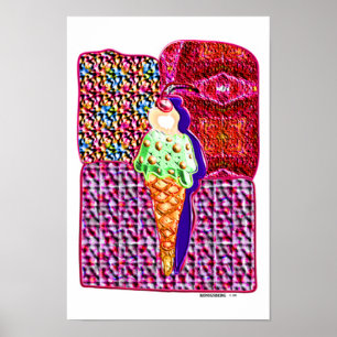 Poster cornet de crème glacée simple 1