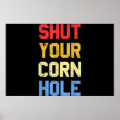 Poster Cornhole Drôle Ferme Ton Cornhole (Devant)