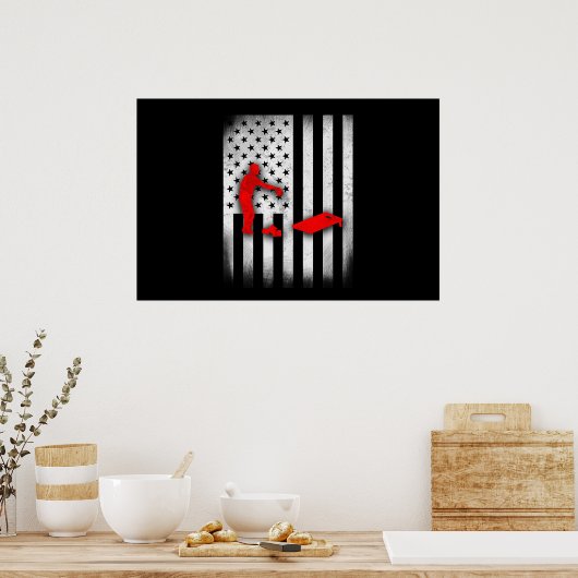 Poster Cornhole US Flag (Cuisine)