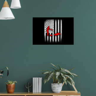 Poster Cornhole US Flag