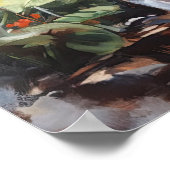 Poster Cornish Rex Cat Art Imprimer (Coin)