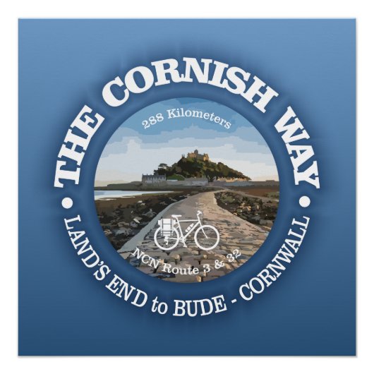 Poster Cornish Way (cyclisme c) (Devant)