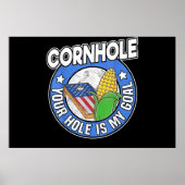 Poster Cornouiller Votre Trou Est Mon Objectif Drapeau Am (Devant)