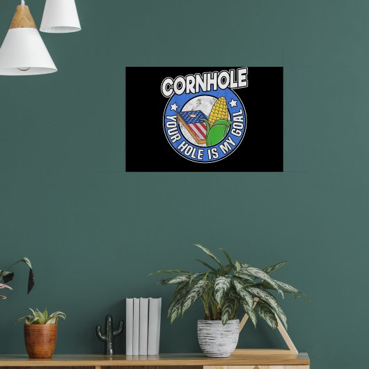 Poster Cornouiller Votre Trou Est Mon Objectif Drapeau Am (Salon 1)