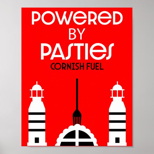 Poster Cornwall Cornish Pasnish Anglais (Devant)