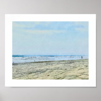 Poster Coronado Beach California Aquarelle Peinture