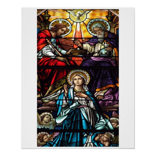 Poster Coronation de Virgin Mary Stained Glass (Devant)