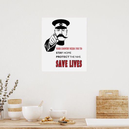 Poster Coronavirus Lord Kitchener (Cuisine)