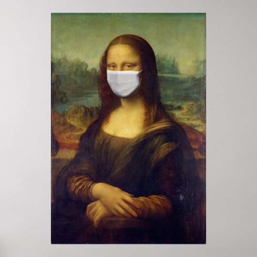 Poster Coronavirus Pandemic Mona Lisa Facemask COVID-19 (Devant)
