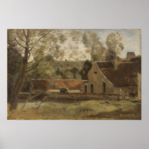 Poster Corot - Château Thierry 1855