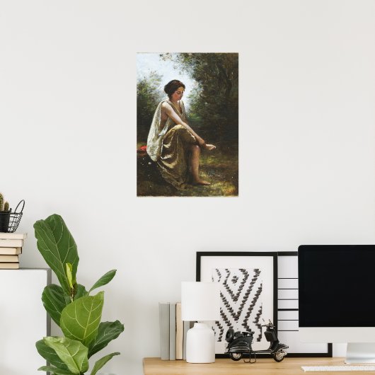 Poster Corot - Eurydice blessé (Bureau à domicile)