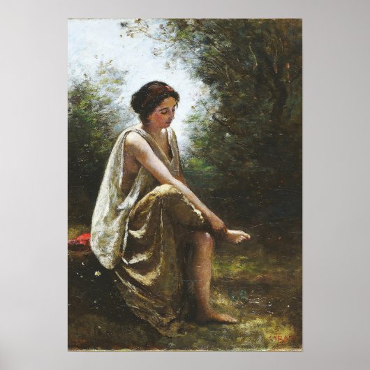 Poster Corot - Eurydice blessée (Devant)