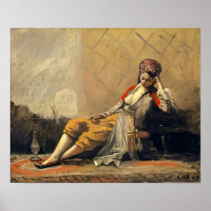 Poster Corot - Femme de chambre (Odalisque) 1871