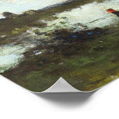 Poster Corot - Femme paysanne et vache au Mare (Coin)