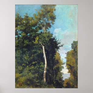 Poster Corot - Forêt Sur La Côte De Grâce À Honfleur