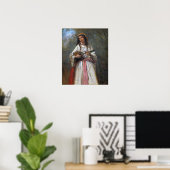 Poster Corot - Gitane avec mandoline (Bureau à domicile)