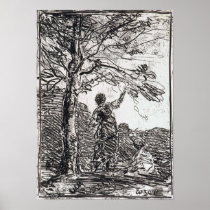 Poster Corot - Jeune Fille et la Mort
