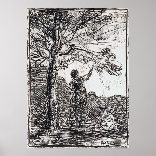 Poster Corot - Jeune Fille et la Mort (Devant)