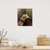 Poster Corot - Jeune Fille Italienne 1872 (Cuisine)