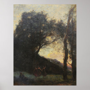 Poster Corot - La Danse Du Berger (Soirée)