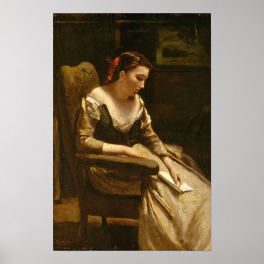 Poster Corot - La lettre (Devant)