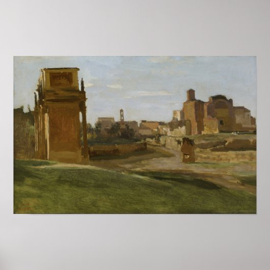 Poster Corot - L'Arc de Constantin et le Forum (Devant)