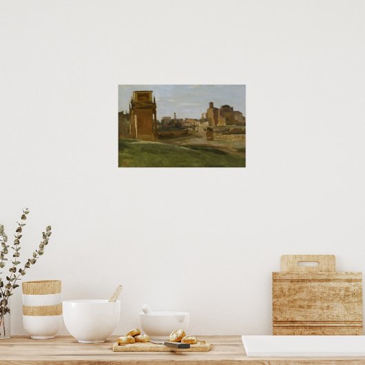 Poster Corot - L'Arc De Constantine Et Le Forum (Cuisine)