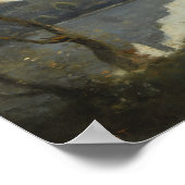 Poster Corot - Le Bateau Amarré (Coin)