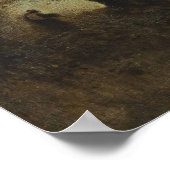 Poster Corot - Le bateau au clair de lune 1871 (Coin)