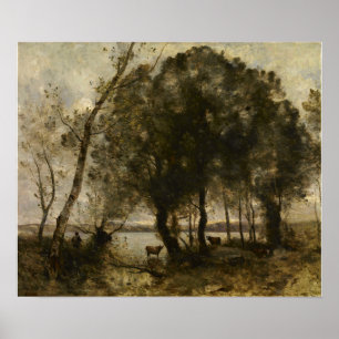 Poster Corot - Le Lac