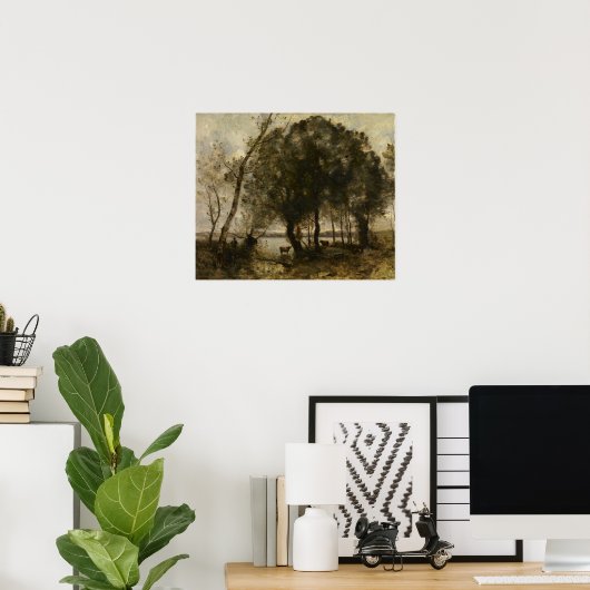 Poster Corot - Le Lac (Bureau à domicile)