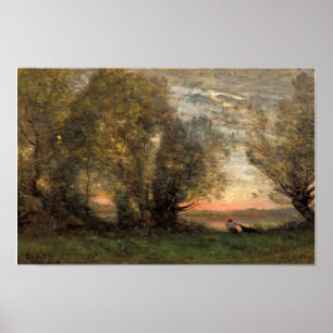 Poster Corot - Le Pêcheur