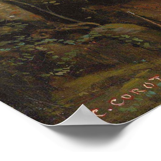 Poster Corot - Le repos du berger (Coin)