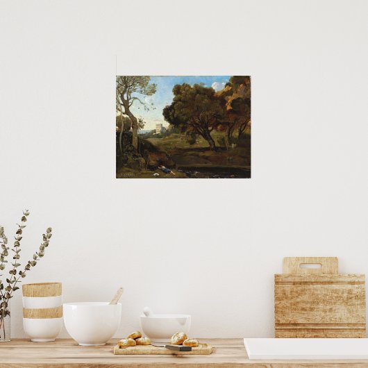 Poster Corot - Le repos du berger (Cuisine)