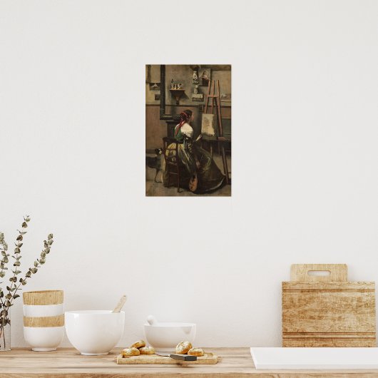 Poster Corot - Le Studio de l'artiste (Cuisine)