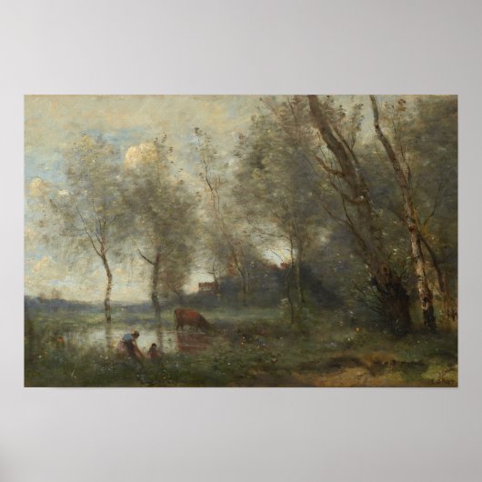 Poster Corot - L'étang 1868 (Devant)