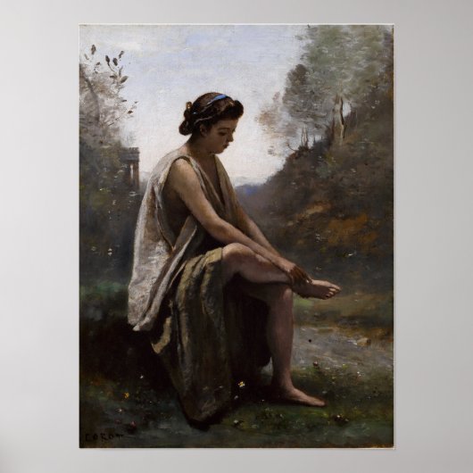 Poster Corot - L'Eurydice blessée 1868 (Devant)