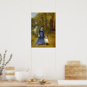 Poster Corot - Madame Stumpf Et Sa Fille (Cuisine)