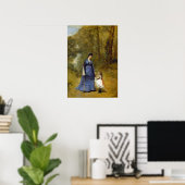 Poster Corot - Madame Stumpf Et Sa Fille (Bureau à domicile)