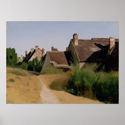 Poster Corot - Maisons Près D'Orléans (Devant)