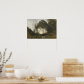 Poster Corot - Nymphes Et Faunes (Cuisine)