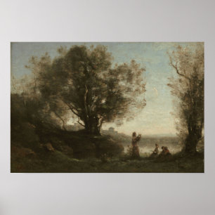 Poster Corot - Orphée pleurant Eurydice