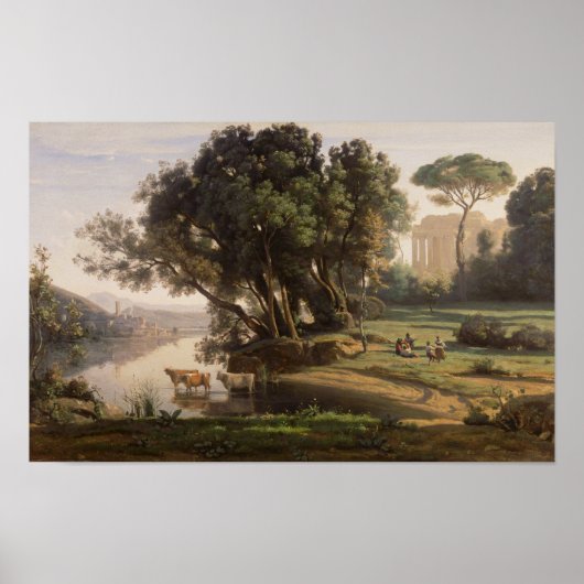 Poster Corot - Paysage italien (1835) (Devant)
