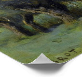 Poster Corot - Pêche sous les saules (Coin)