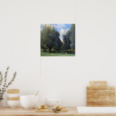 Poster Corot - Pêche sous les saules (Cuisine)